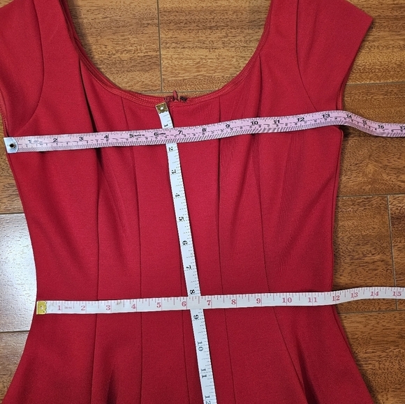 Bailey 44 Red Cap Sleeve Fit & Flare Scoop Neck Dress Size XS - Picture 10 of 14